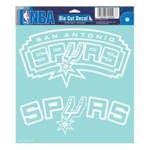 San Antonio Spurs Die cut Decal   8x8 White:  Sports 