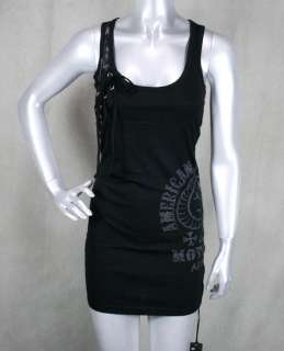 AFFLICTION womens ASHES Dress black american customs lace panel 