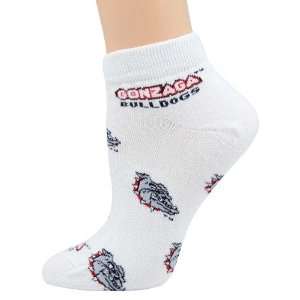 Gonzaga Bulldogs Ladies White 9 11 Team Logo Ankle Socks  
