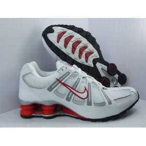 Nike Shox Turbo White Red Grey Size 11:  Sports & Outdoors
