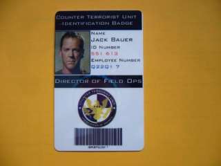 CTU Counter Terrorist Unit Twenty Four ID Card Props  