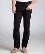 for All Mankind black stretch denim straight leg jeans style 