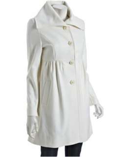 DKNY ivory wool blend Hannah oversized collar coat   up to 
