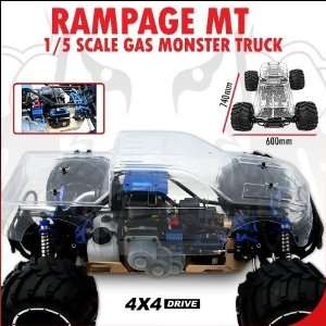    Rampage MT V3 1/5 Scale Gas Monster Truck: Sports & Outdoors