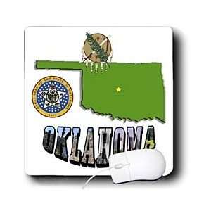  Sandy Mertens Oklahoma   State Map, Seal, Flag Seal and 