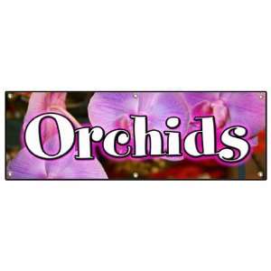   72 ORCHIDS BANNER SIGN flower orchid stand bulb Patio, Lawn & Garden