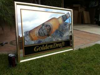 Michelob Golden Draft Vintage Beer Bar Mirror Sign RARE  