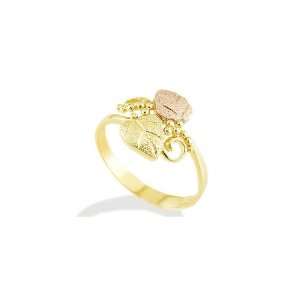    New 14k White Yellow Rose Gold Grape Vine Leaves Ring: Jewelry