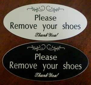 Please Remove Your Shoes Sign Engraved for DOOR/HOME  