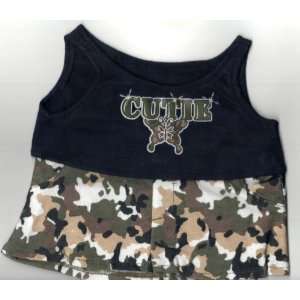   Tank and Camo Skirt Outfit for 14   18 Stuffed Animals Toys & Games