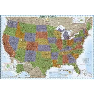  Us & World Laminated Map Set National Geographic Toys 