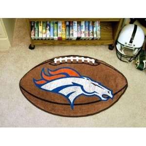  Denver Broncos Football Shaped Area Rug Welcome/Door Mat 