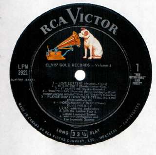 Elvis Presley: Gold Records Volume 4 LP NM Canada LPM 3921 RARE 