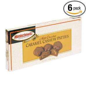 Manischewitz Caramel Cashew Patties, 5 Ounce Boxes (Pack of 6)
