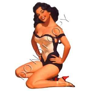  50s Style Classic Pinup Girl Decal s91: Musical 
