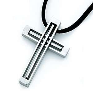  Steel Cross with Cord Jewelry