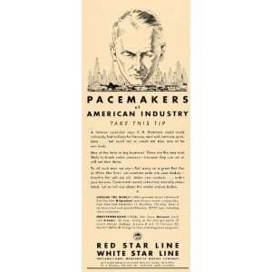  Mercantile Marine Red Star Line   Original Print Ad