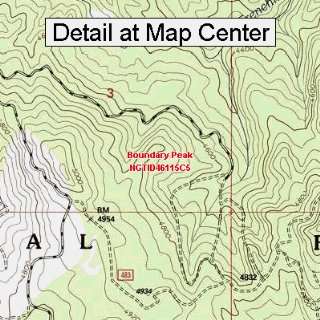  USGS Topographic Quadrangle Map   Boundary Peak, Idaho 