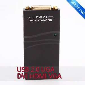  USB 2.0 To VGA/DVI/HDMI Multi Display Adapter Converter 