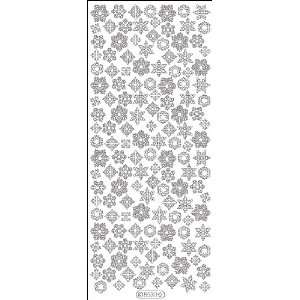  Snowflakes Small Peel Off Stickers 4x9 Sheet Silver Electronics