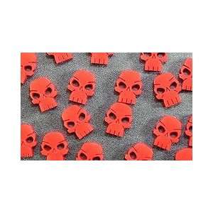  Casualty Markers Red Mini Skull Tokens (15) Toys & Games