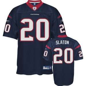 Steve Slaton Jersey: Reebok Authentic Navy #20 Houston Texans Jersey 