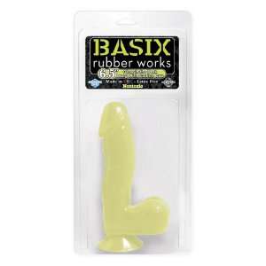  Bundle Basix 6.5in Dong W/Suction Glow and 2 pack of Pink 