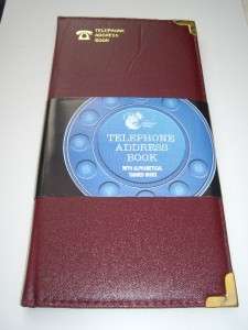   BURGUNDY PADDED TELEPHONE & ADDRESS BOOK TABBED INDEX PHONE ORGANISER