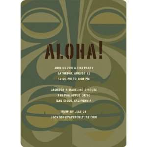  Tiki Carving God of the Party Invitations Health 