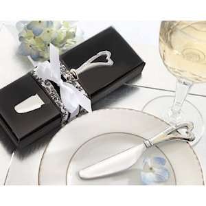 Chrome Cheese Spreader with Heart Shaped Handle:  Home 