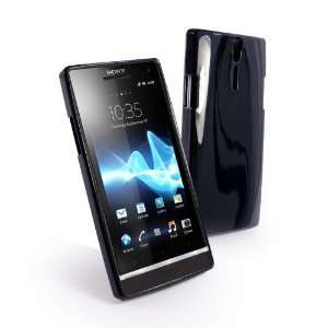  Tuff Luv Gel Skin case cover for Sony Xperia S   Black 