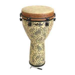  Remo Djembe, Key, 12 x 24, Fossil: Musical Instruments