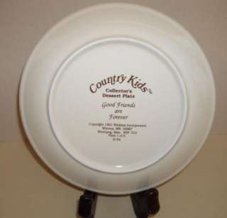 Watkins 1991 Country Kids Good Friends Are Forever Plate 1  