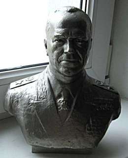 Russian Soviet bust statue metal Zhukov marshal WW2  