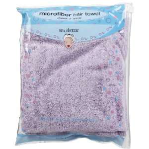  Spa Sister Microfiber Hair Towel, Lavender: Beauty