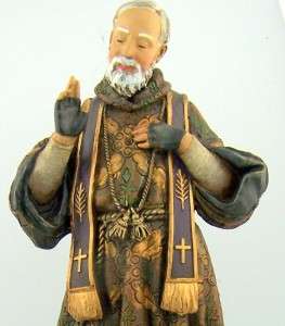 Saint St Father Padre Pio Statue Catholic Table Top Figure Figurine 