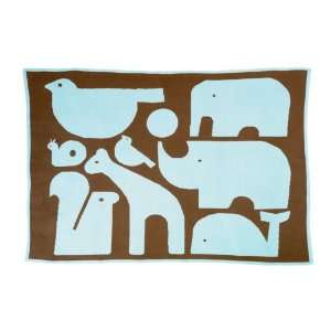  Animals Chocolate Graphic Knit Blanket: Baby