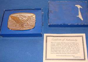 The 200th Anniversary AMERICAN EAGLE BELT BUCKLE boxed  
