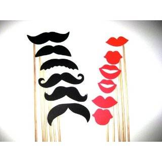  Mustache on a Stick Wedding Party Photo Booth Props 