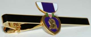 United States Mini Purple Heart Medal Tie Clip  