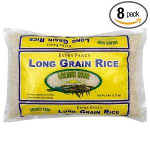 Golden Star Rice, Long Grain, 5 pounds Grocery & Gourmet Food