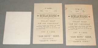 1900s Original Rare Lot Of 3 Babys Own Soap Victorian Trade Cards 