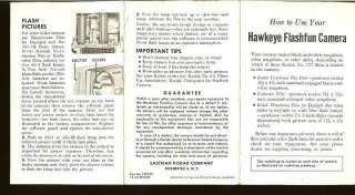 Vintage HAWKEYE Camera Eastman Kodak Instruction Manual  