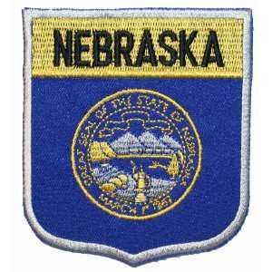  State Of Nebraska Shield Flag Embroidered Applique Patch 