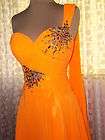 2012 TONY BOWLS ORANGE EVENING PAGEANT PROM FORMAL BALL GOWN DRESS 12 