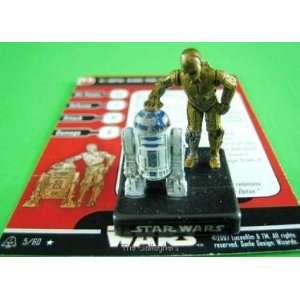    STAR WARS MINIATURES A&E C 3PO & R2 D2 5/60 RARE Toys & Games
