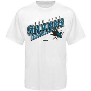 Reebok San Jose Sharks Hockey Sweep T Shirt   White:  