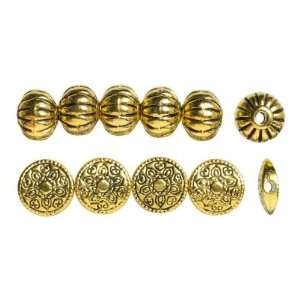   Gold Mixed Metal Bead   Jewelry Basics Metal: Arts, Crafts & Sewing