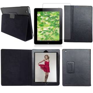 PU Leather Case Cover with stand for iPad 2 in 4 Color  