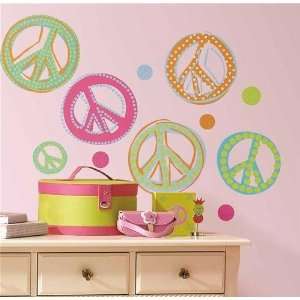  Peace Sign Large Wall Sticker Set